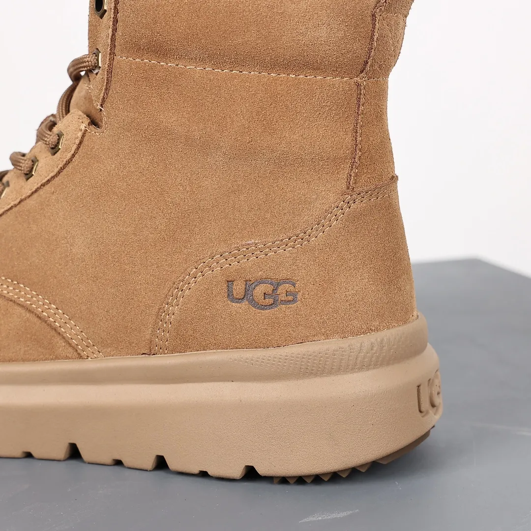 Pick up locally 💰800 The core recommendation is good price UGG 2023 new style #Men's shoes Guangdong origin # 1153750 Upgraded original last original paper version development version #Using TPU molded and shaped suede upper material #Selected 17mm UGGPURE™ implanted wool lining and removable UGGPURE™ Implanted wool insole # midsole EVA light wing technology outsole combined with rubber bottom, non-slip, waterproof and wear-resistant, and good elasticity American light luxury brand 🐑UGG M Burleigh Boot Burleigh series men's mid-cut lightweight casual sports workwear Martin boots "velvet chestnut brown" Size: 40 41 42 43 44 45